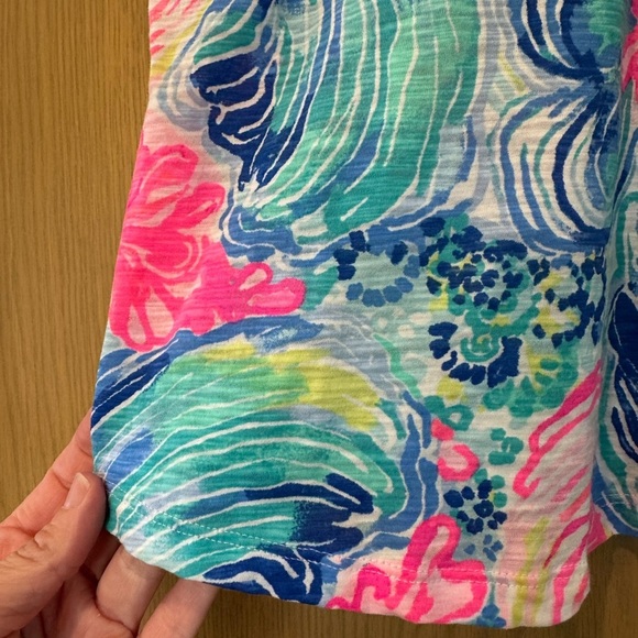 Lilly Pulitzer Vibrant Multicolor Women's Top Coastal Front/Back V-Neck XSM - Picture 4 of 11